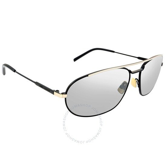 Silver Flash Oval Men's Sunglasses SL 561 003 61