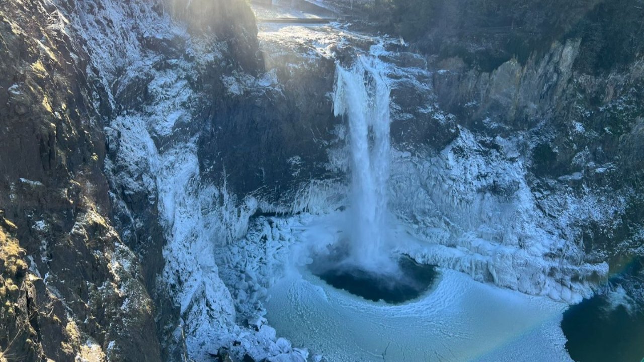 -10°C打卡西雅图周边限定美景：冰瀑布！