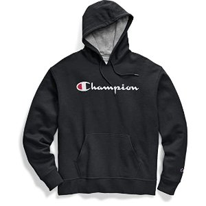 Champion Men's Long Sleeve T-Shirt Hoodie, Script Logo