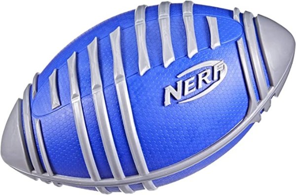 Weather Blitz Foam Football for All-Weather Play -- Easy-to-Hold Grips – Great for Indoor and Outdoor Games -- Silver