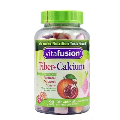 Fiber+Calcium PreNatal Support Pomegranate & Orange -- 90 Gummies