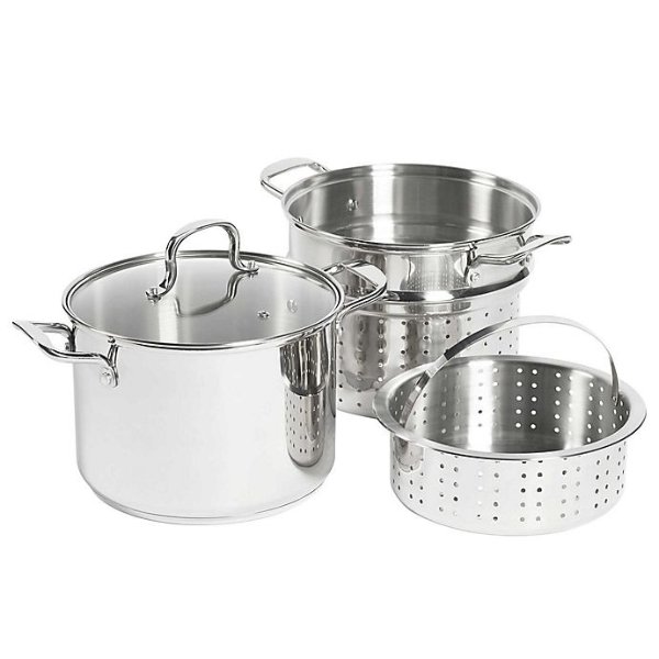 8 qt. Stainless Steel 4-Piece Multi-Cooker | Bed Bath & Beyond