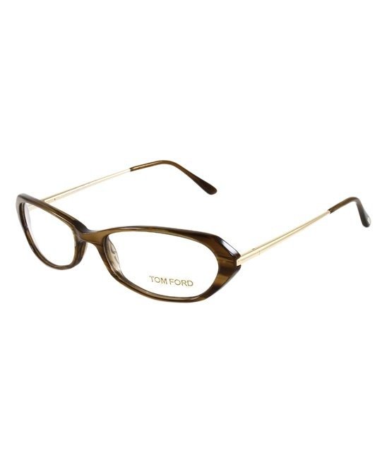 Brown Stripe Cat-Eye Eyeglasses