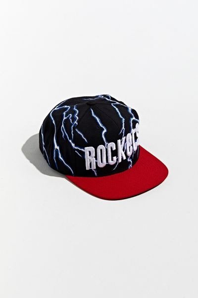 Mitchell & Ness Houston Rockets Lightning Snapback Hat
