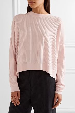 Issy cropped ribbed cotton-blend sweater