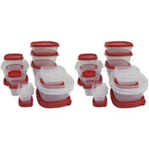 2组Rubbermaid Easy-Find 24件套储物盒＋4组食物储存盒