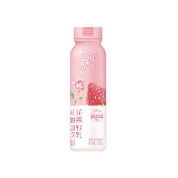真果粒 花果轻乳 玫瑰草莓味 乳酸菌饮品 230g
