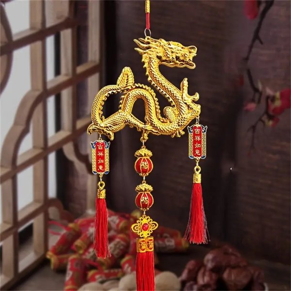 Temu Chinese New Year Golden Dragon Hanging Decorations, Traditional Lucky  Oriental Pendant Ornaments, Home Room Decor Chinese Traditional Knot With  Tassel Red For Spring Festival Lunar New Year - Temu 15.49