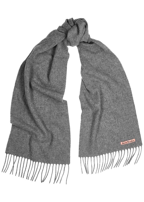Canada grey melange wool scarf