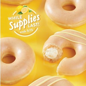 Krispy Kreme 夹心甜甜圈上新，超后一款柠檬口味已开售