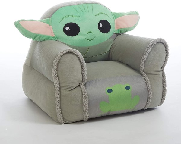 Star Wars: The Mandalorian Featuring The Child Figural Bean Bag Chair with Sherpa Trim