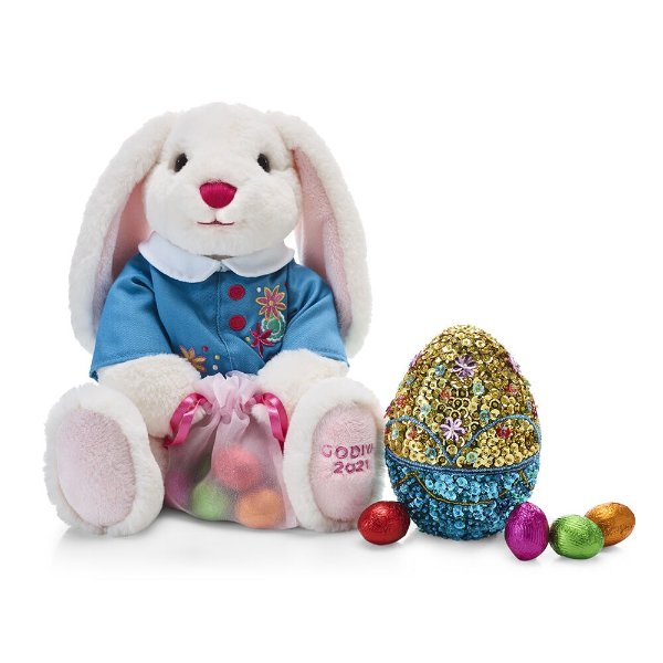 Limited Edition Plush Bunny and Collectible Beaded Egg