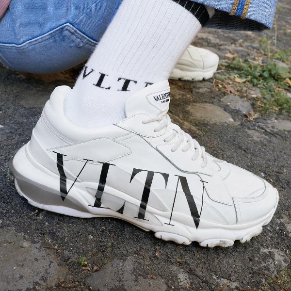 Bounce Leather Sneakers in White