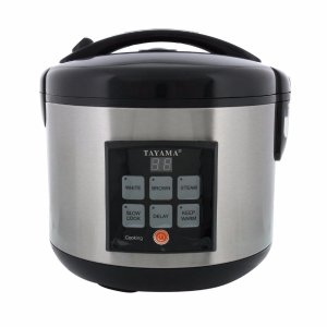 Tayama TRC-80 8-Cup/3 quart MICOM Digital Rice Cooker and Food Steamer, Black