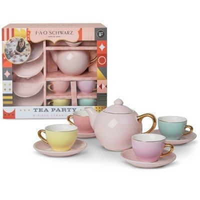 Hand-Glazed Ceramic Tea Party Set - 9pc