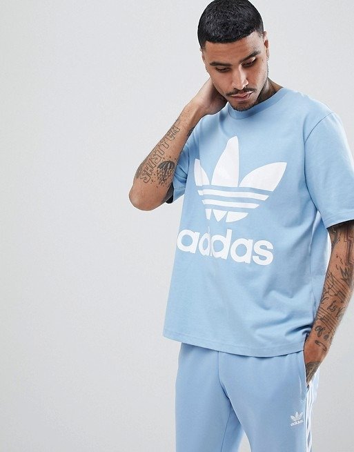 adidas Originals adicolor Oversized T-Shirt In Boxy Fit In Blue