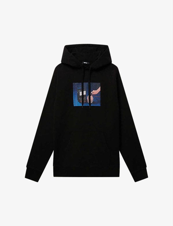 Battery graphic-print cotton-jersey hoody