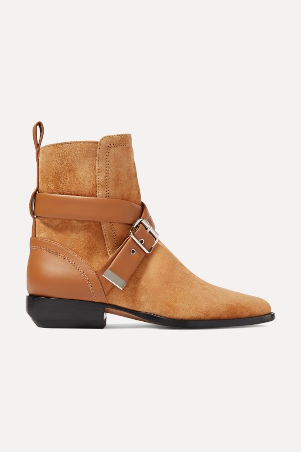 Rylee suede and leather ankle boots