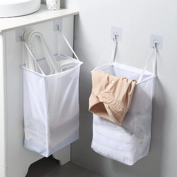 Wall Hanging Hamper Paste Dirty Clothes Storage Basket Bathroom Portable Travel Hotel Simple Laundry Basket Dirty Clothes