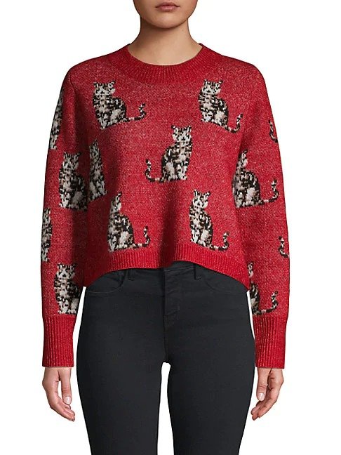 Dali Cropped Cat Sweater