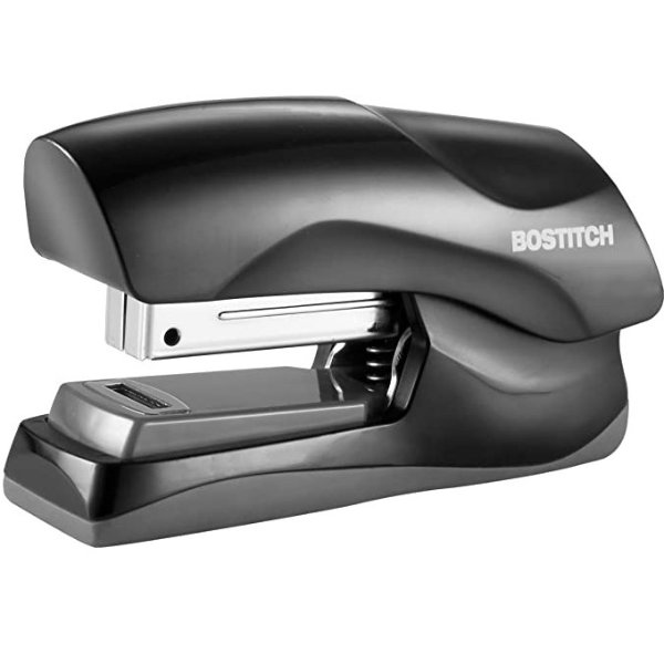 Heavy Duty 40 Sheet Stapler, Small Stapler Size, Fits into the Palm of Your Hand; Black (B175-BLK)