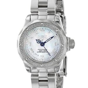 Invicta Women&#39;s 16946 Wildflower White Mother of Pearl Dial Silver-Tone Watch