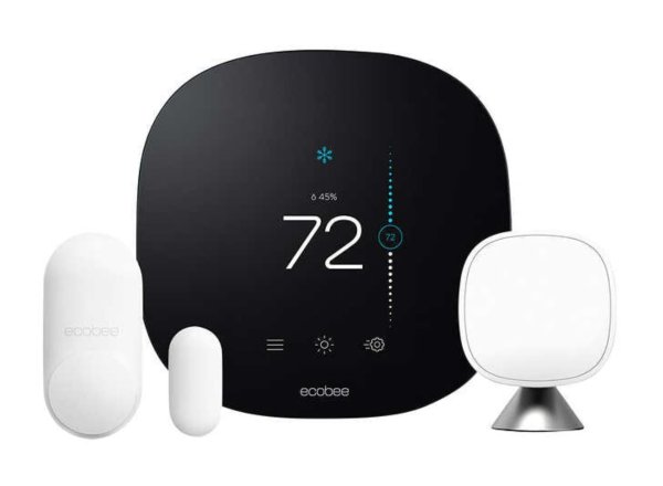 ecobee 智能恒温器+温度感应器+门窗感应器