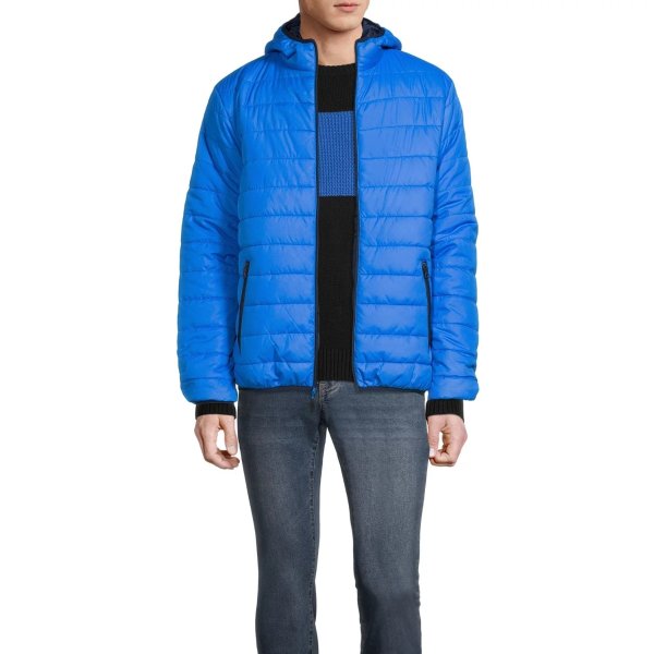 Climate Concepts Men's Hooded Down Look Jacket