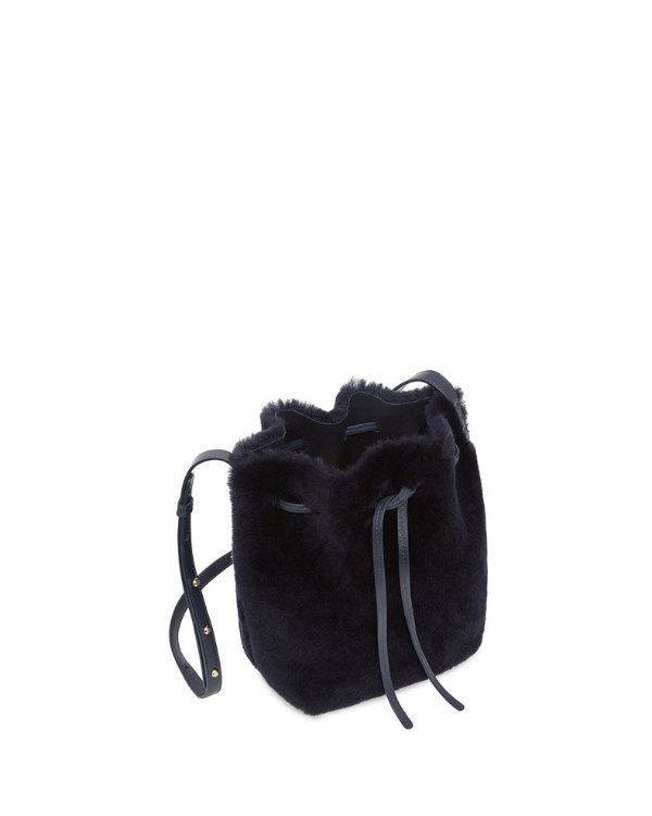 Shearling Mini Bucket Bag