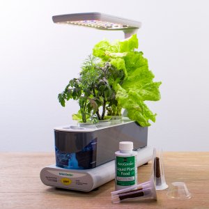 AeroGarden Sprout LED, Grey with Gourmet Herbs Seed Kit