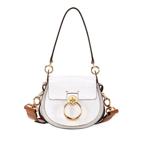 ChloeTess Small Embossed Leather Shoulder Bag