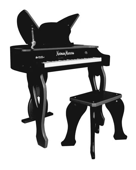 37-Key Electronic Butterfly Piano & Bench, Black