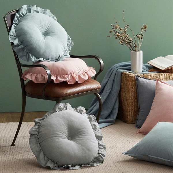 Vintage Style Denim Cotton Pillow