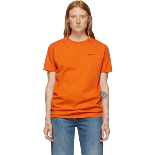 Orange Logo Slim T-Shirt