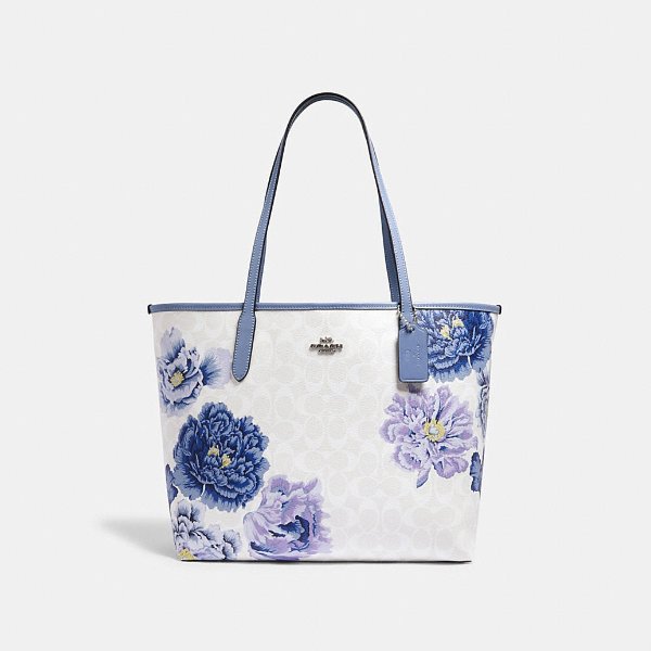 City Tote in Signature Canvas With Kaffe Fassett Print