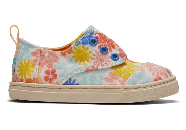 kids tiny wildflowers cordones sneaker slip on shoe | TOMS