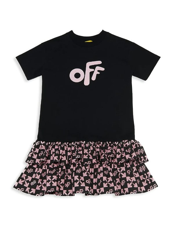 Little Girl's & Girl's Monogram T-Shirt Dress