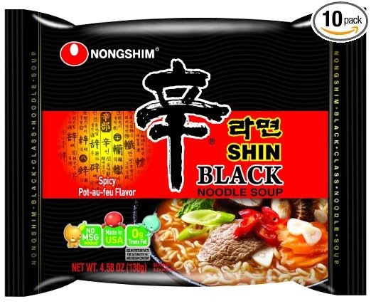 Shin Black Noodle Soup Spicy 4.58 Pack of 10