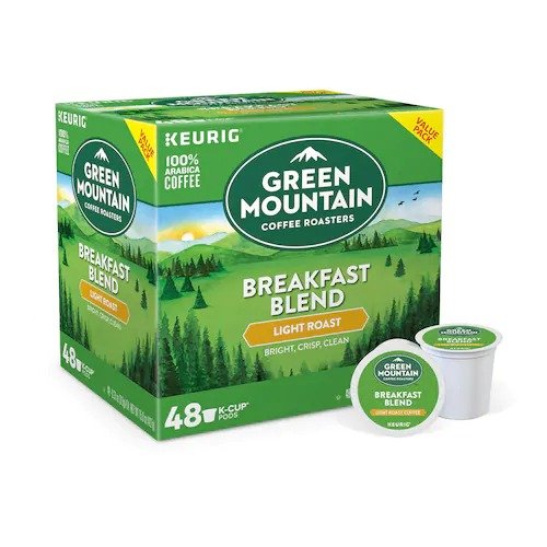 Green Mountain Breakfast Blend Coffee, Keurig® K-Cup® Pods, Light Roast - 48-pk.