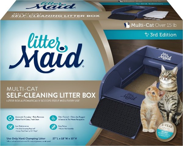 LitterMaid Automatic Multi-Cat Self-Cleaning Cat Litter Box - Chewy.com