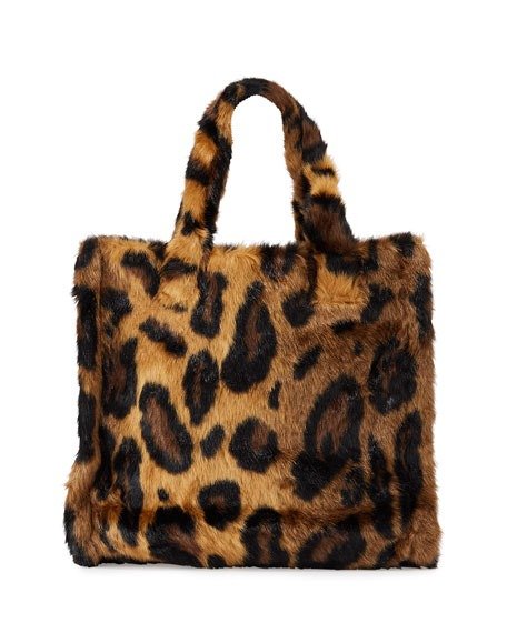 Lolita Leopard Faux-Fur Medium Tote Bag