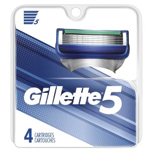 Gillette 5层刀片剃须替换刀头 4个