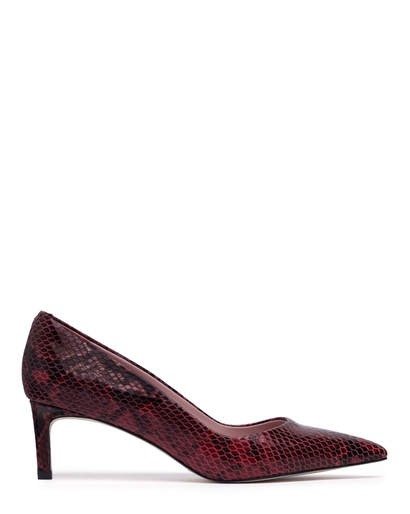 ONALY - POINTED PUMPS RED COW LEATHER