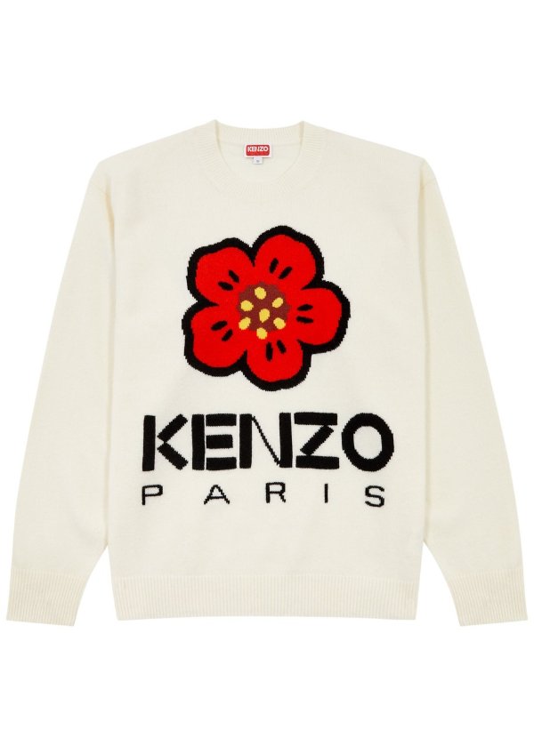 KENZO Boke Flower intarsia wool jumper