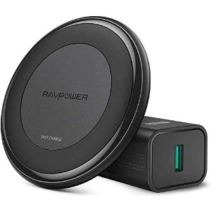 RAVPower 10W Fast Wireless Charger + QC 3.0 Adapter