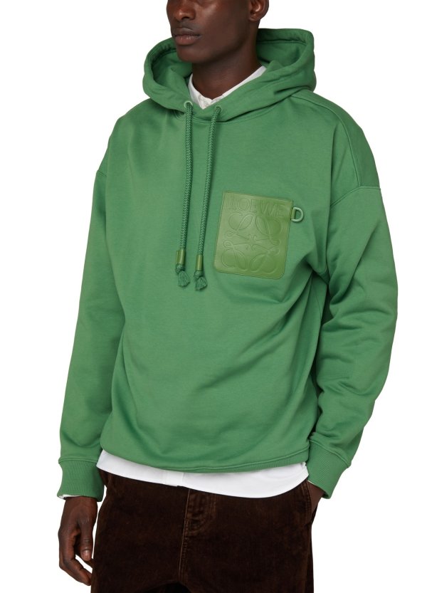 Anagram patch pocket hoodie