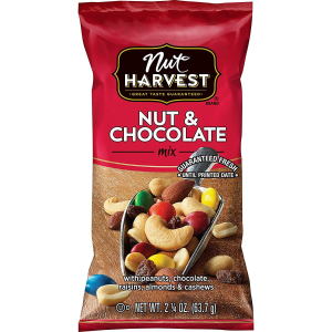 Nut Harvest Nut & Chocolate Mix, 2.25 Ounce (Pack of 16)