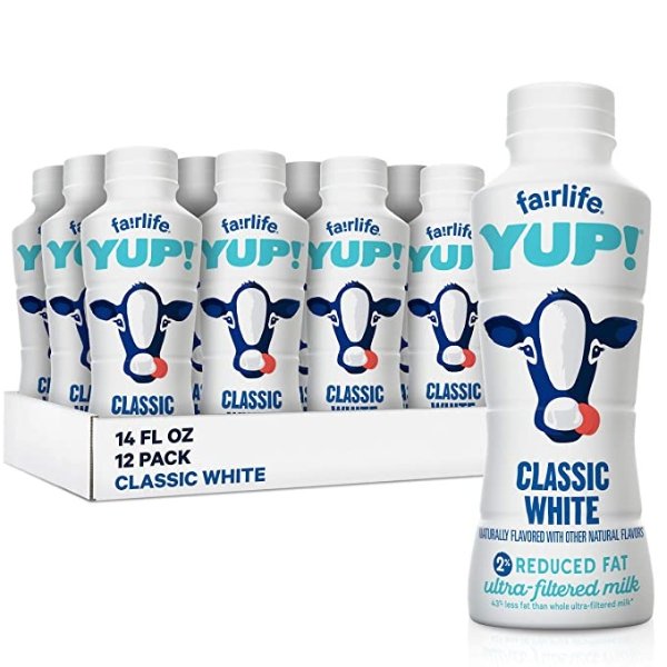 YUP! 低脂原味牛奶 14 fl oz 12瓶装
