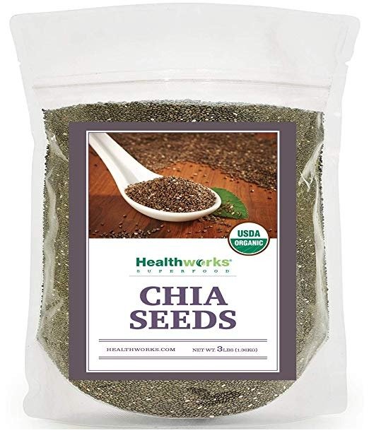 Chia Seeds, Organic Raw Black, 3lb