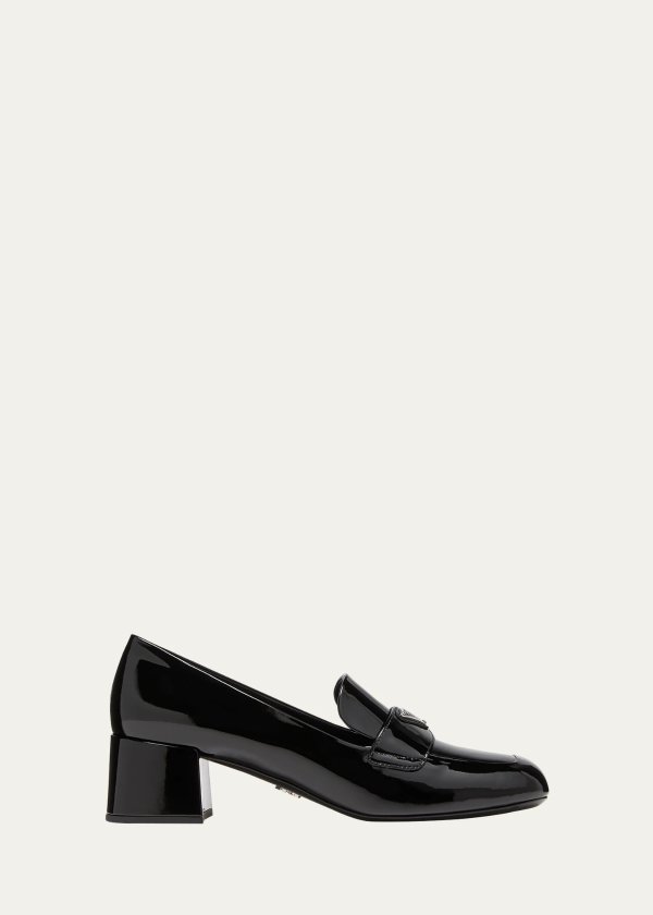 Vernice Patent Heeled Loafers